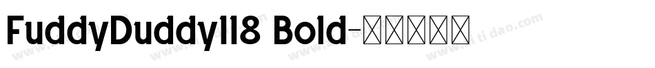 FuddyDuddy118 Bold字体转换